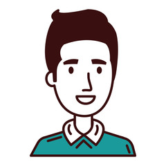 young man model avatar character vector illustration design