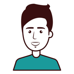 young man model avatar character vector illustration design