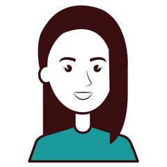 beautiful and young woman character vector illustration design