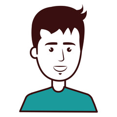 young man model avatar character vector illustration design