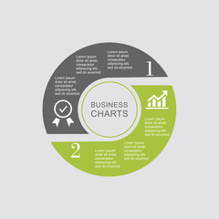 Business Diagram circle 3 4 5 6