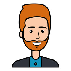 young man model avatar character vector illustration design