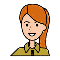 beautiful and young woman character vector illustration design