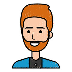 young man model avatar character vector illustration design