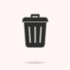 Bin vector icon.