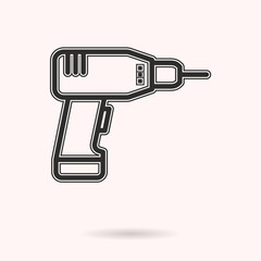 Drill vector icon.