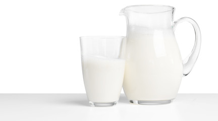 Pitcher  with some milk
