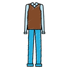 Grandfather dress outfit icon vector illustration design