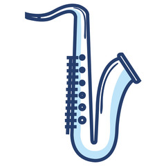 Saxophone musical instrument icon vector illustration design