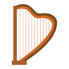 harp musical instrument icon vector illustration design