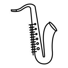Saxophone musical instrument icon vector illustration design