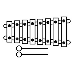 xylophone instrument musical icon vector illustration design