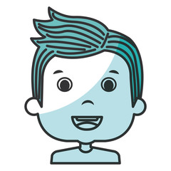 cute boy avatar character vector illustration design