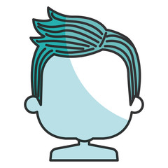 cute boy shirtless avatar character vector illustration design