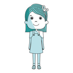 cute little girl character vector illustration design