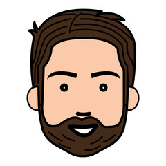 young man model avatar character vector illustration design