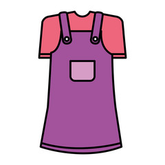 Cute girl costume icon vector illustration design