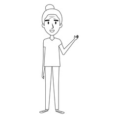 cute grandmother avatar character vector illustration design