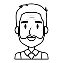 cute grandfather avatar character vector illustration design