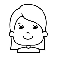 cute little girl character vector illustration design