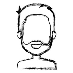 young man shirtless avatar character vector illustration design