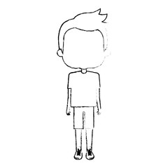 cute boy avatar character vector illustration design