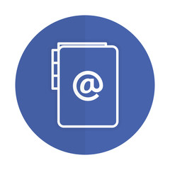 folder document with arroba symbol vector illustration design