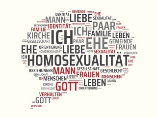 HOMOSEXUALIT&Auml;T - Bilder mit W&ouml;rtern aus dem Bereich Homosexualit&auml;t, Wort, Bild, Illustration