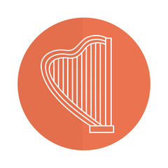 harp musical instrument icon vector illustration design