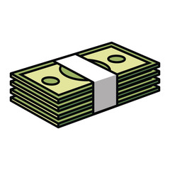 Fototapeta premium bill dollar isolated icon vector illustration design