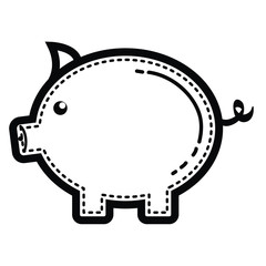 piggy savings isolated icon vector illustration design