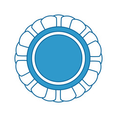 seal stamp icon over white background colorful design vector illustration