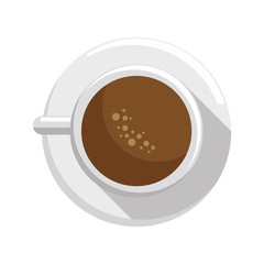 coffee mug icon over white background vector illustration