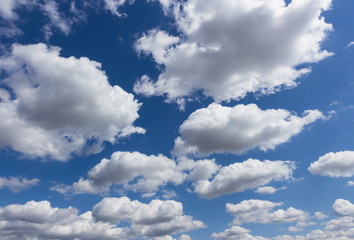 Blue sky with clouds.