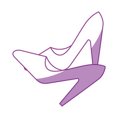 high heel shoes icon over white background vector illustration