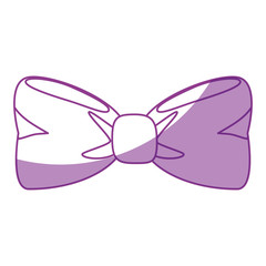 decorative bow icon over white background vector illustration