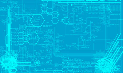 Technology Background with blue 