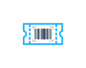 Barcode Discount Icon Logo Design Element