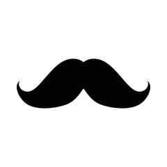 mustache icon over white background vector illustration