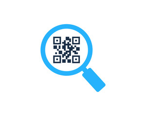 Barcode Search Icon Logo Design Element