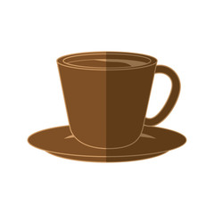 coffee mug icon over white background vector illustration