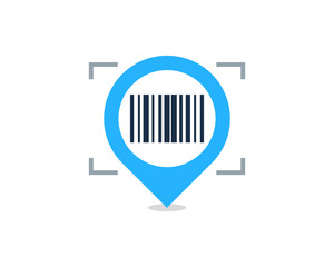 Pin Barcode Icon Logo Design Element