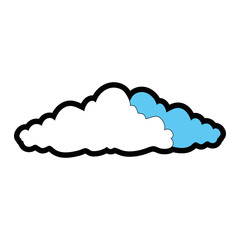 cloud icon over white background colorful design vector illustration