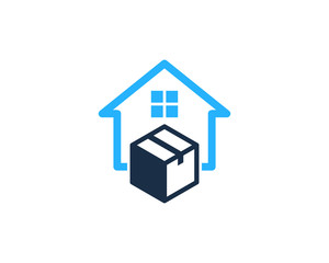 Box House Icon Logo Design Element