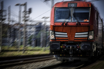 Fototapeta na wymiar Fast train with Motion Blur