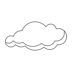 cloud icon over white background vector illustration