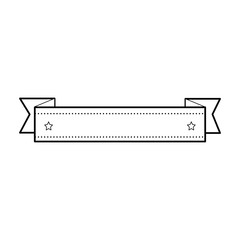 decorative ribbon icon over white background vector illustration