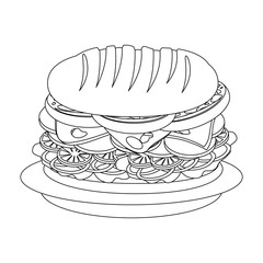 dish with hamburger icon over white background vector illustration