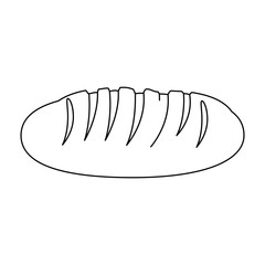 bread icon over white background vector illustration