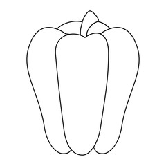 pepper vegetable icon over white background vector illustration